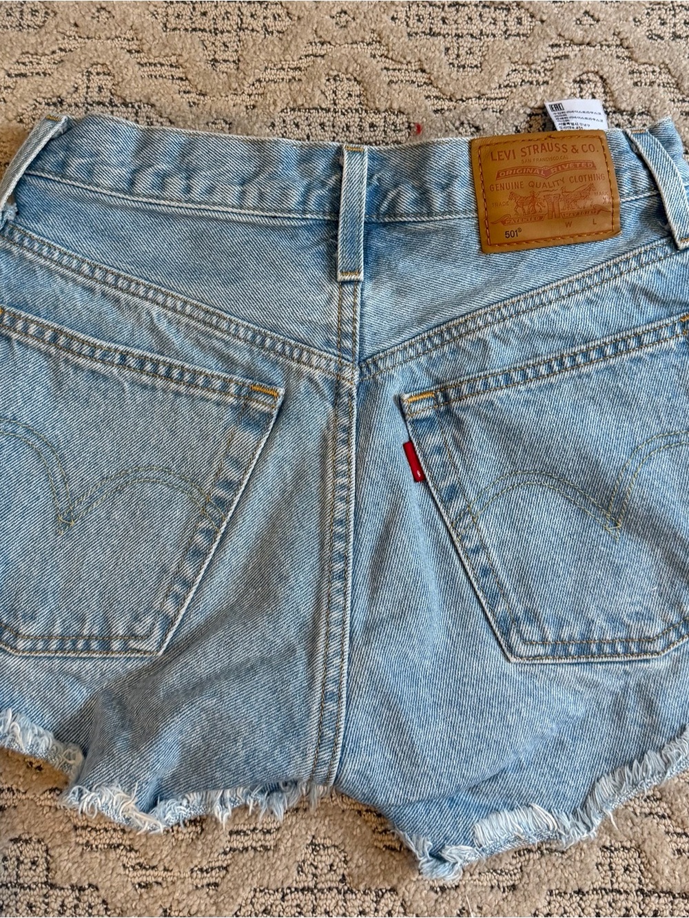 Levi's Light Blue Denim Cutoff Shorts - Picture 4 of 5